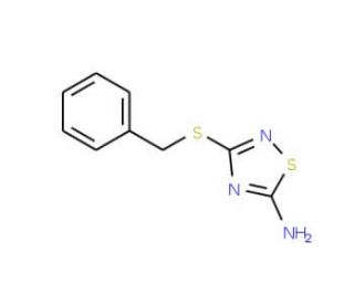 3-Benzylsulfanyl-[1,2,4]thiadiazol-5-ylamine (CAS 83757-08-8) - chemical structure image