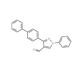 3-Biphenyl-4-yl-1-phenyl-1H-pyrazole-4-carbaldehyde (CAS 108446-64-6) - chemical structure image