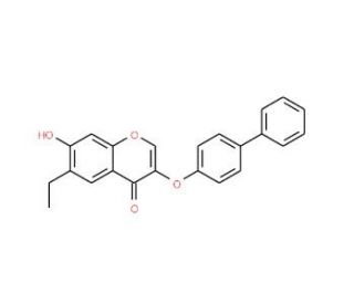 3-(Biphenyl-4-yloxy)-6-ethyl-7-hydroxy-chromen-4-one - chemical structure image