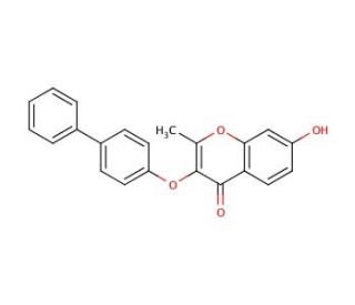 3-(Biphenyl-4-yloxy)-7-hydroxy-2-methyl-chromen-4-one - chemical structure image