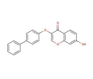 3-(Biphenyl-4-yloxy)-7-hydroxy-chromen-4-one - chemical structure image