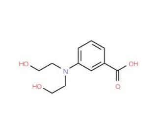 3-[Bis(2-hydroxyethyl)amino]benzoic acid (CAS 347343-88-8) - chemical structure image