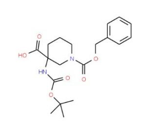 3-Boc-amino-1-Z-piperidine-3-carboxylic acid (CAS 885270-31-5) - chemical structure image