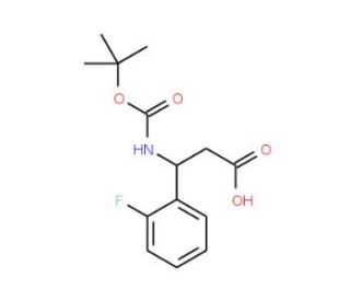 3-(Boc-amino)-3-(2-fluorophenyl)propionic acid (CAS 284493-56-7) - chemical structure image