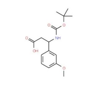 3-(Boc-amino)-3-(3-methoxyphenyl)propionic acid (CAS 284493-53-4) - chemical structure image