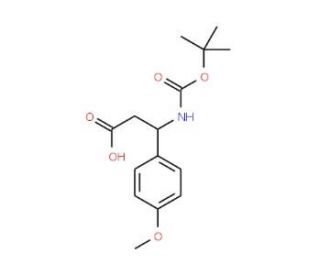 3-(Boc-amino)-3-(4-methoxyphenyl)propionic acid (CAS 96363-20-1) - chemical structure image