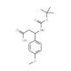 3-(Boc-amino)-3-(4-methoxyphenyl)propionic acid (CAS 96363-20-1) - chemical structure image