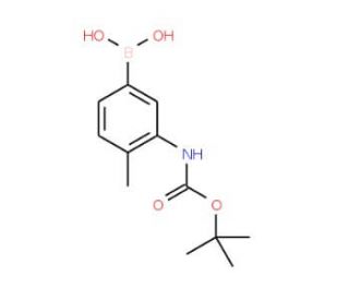 3-BOC-amino-4-methylphenylboronic acid (CAS 850568-81-9) - chemical structure image