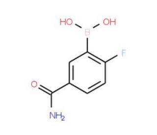 3-Borono-4-fluorobenzamide (CAS 874289-39-1) - chemical structure image