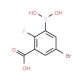 3-Borono-5-bromo-2-fluorobenzoic acid (CAS 957120-63-7) - chemical structure image