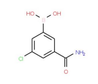 3-Borono-5-chlorobenzamide (CAS 957120-53-5) - chemical structure image