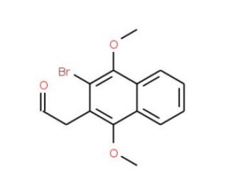 (3-Bromo-1,4-dimethoxy-naphthalen-2-yl)-acetaldehyde (CAS 960607-56-1) - chemical structure image