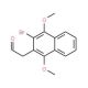 (3-Bromo-1,4-dimethoxy-naphthalen-2-yl)-acetaldehyde (CAS 960607-56-1) - chemical structure image
