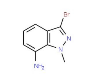 3-Bromo-1-methyl-1H-indazol-7-ylamine (CAS 885271-76-1) - chemical structure image