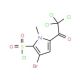 3-bromo-1-methyl-5-(trichloroacetyl)-1H-pyrrole-2-sulfonyl chloride - chemical structure image
