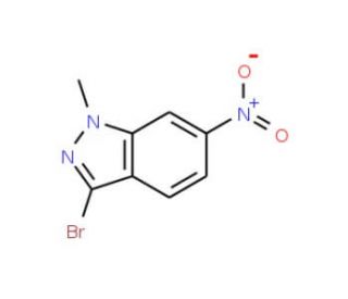 3-Bromo-1-methyl-6-nitro-1H-indazole - chemical structure image