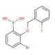 3-Bromo-2-(2′-fluorobenzyloxy)phenylboronic acid (CAS 870778-86-2) - chemical structure image