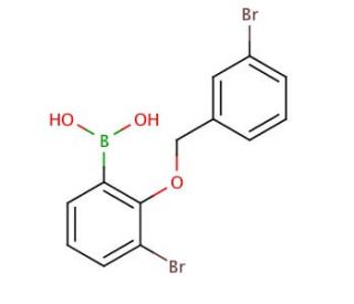 3-Bromo-2-(3&prime;-bromobenzyloxy)phenylboronic acid (CAS 849062-27-7) - chemical structure image