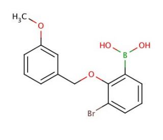 3-Bromo-2-(3&prime;-methoxybenzyloxy)phenylboronic acid (CAS 849052-24-0) - chemical structure image