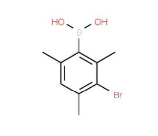 3-Bromo-2,4,6-trimethylphenylboronic acid (CAS 849062-19-7) - chemical structure image