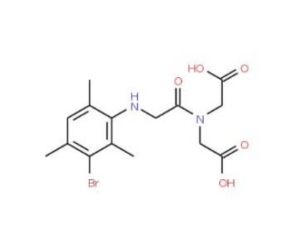 (3-Bromo-2,4,6-trimethylphenylcarbamoyl)methyliminodiacetic acid (CAS 78266-06-5) - chemical structure image