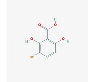 3-Bromo-2,6-dihydroxybenzoic Acid (CAS 26792-49-4) - chemical structure image