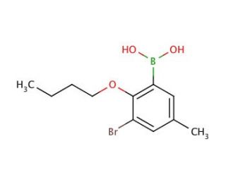3-Bromo-2-butoxy-5-methylphenylboronic acid (CAS 870718-03-9) - chemical structure image