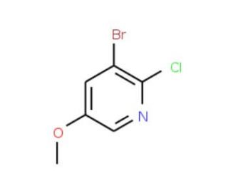 3-Bromo-2-chloro-5-methoxypyridine (CAS 1033202-44-6) - chemical structure image