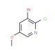 3-Bromo-2-chloro-5-methoxypyridine (CAS 1033202-44-6) - chemical structure image