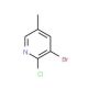 3-Bromo-2-chloro-5-methylpyridine (CAS 17282-03-0) - chemical structure image
