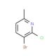 3-Bromo-2-chloro-6-picoline (CAS 185017-72-5) - chemical structure image