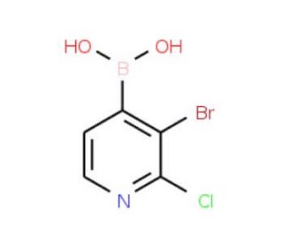 3-Bromo-2-chloropyridine-4-boronic acid (CAS 1072944-16-1) - chemical structure image
