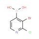 3-Bromo-2-chloropyridine-4-boronic acid (CAS 1072944-16-1) - chemical structure image