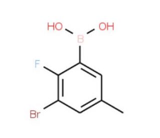 3-Bromo-2-fluoro-5-methylphenylboronic acid (CAS 957066-00-1) - chemical structure image
