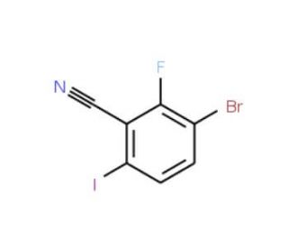 3-Bromo-2-fluoro-6-iodobenzonitrile - chemical structure image