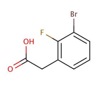 3-Bromo-2-fluorophenylacetic acid (CAS 786652-63-9) - chemical structure image