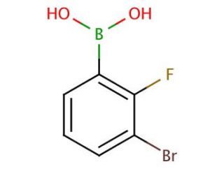 3-Bromo-2-fluorophenylboronic acid (CAS 352535-97-8) - chemical structure image