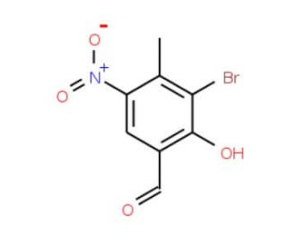 3-Bromo-2-hydroxy-4-methyl-5-nitro-benzaldehyde - chemical structure image