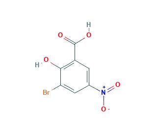 3-Bromo-2-hydroxy-5-nitrobenzenecarboxylic acid (CAS 57688-24-1) - chemical structure image