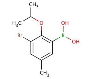 3-Bromo-2-isopropoxy-5-methylphenylboronic acid (CAS 870718-01-7) - chemical structure image