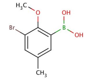 3-Bromo-2-methoxy-5-methylphenylboronic acid (CAS 870717-99-0) - chemical structure image