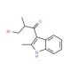 3-Bromo-2-methyl-1-(2-methyl-1H-indol-3-yl)-propan-1-one - chemical structure image