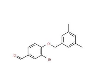 3-Bromo-4-[(3,5-dimethylbenzyl)oxy]-benzenecarbaldehyde - chemical structure image
