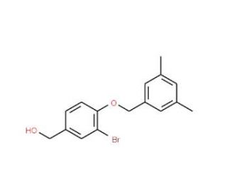 {3-Bromo-4-[(3,5-dimethylbenzyl)oxy]-phenyl}methanol - chemical structure image