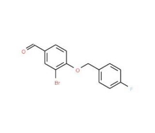 3-Bromo-4-[(4-fluorobenzyl)oxy]benzenecarbaldehyde (CAS 6481-37-4) - chemical structure image