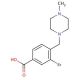 3-Bromo-4-[(4-methylpiperazin-1-yl)methyl]benzoic acid (CAS 765269-29-2) - chemical structure image