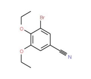 3-Bromo-4,5-diethoxybenzonitrile (CAS 514856-13-4) - chemical structure image