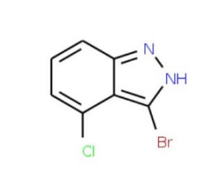 3-Bromo-4-chloro-1H-indazole (CAS 885521-40-4) - chemical structure image