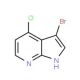 3-Bromo-4-chloro-1H-pyrrolo[2,3-b]pyridine (CAS 1000340-39-5) - chemical structure image