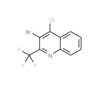 3-Bromo-4-chloro-2-(trifluoromethyl)quinoline (CAS 683274-52-4) - chemical structure image